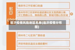 临沂疫情风险地区名单(临沂疫情分布图)