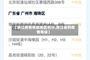 【浙江疫情等级地区划分,浙江省的疫情等级】