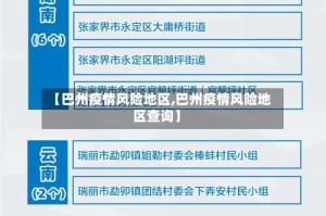 【巴州疫情风险地区,巴州疫情风险地区查询】