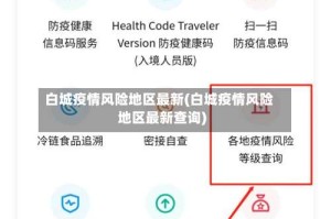 白城疫情风险地区最新(白城疫情风险地区最新查询)