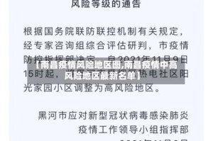 【南昌疫情风险地区图,南昌疫情中高风险地区最新名单】