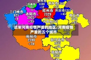近来河南疫情严重的地区/河南疫情严重的五个城市