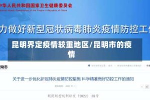 昆明界定疫情较重地区/昆明市的疫情