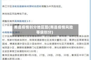 南昌疫情划分地区图(南昌疫情风险等级划分)