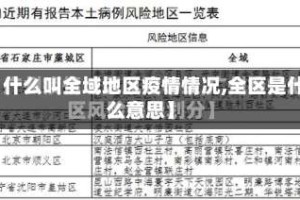 【什么叫全域地区疫情情况,全区是什么意思】
