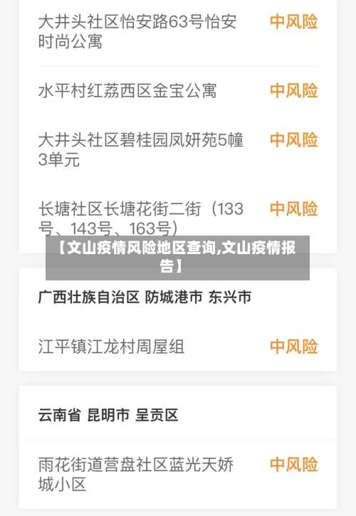 【文山疫情风险地区查询,文山疫情报告】-第1张图片