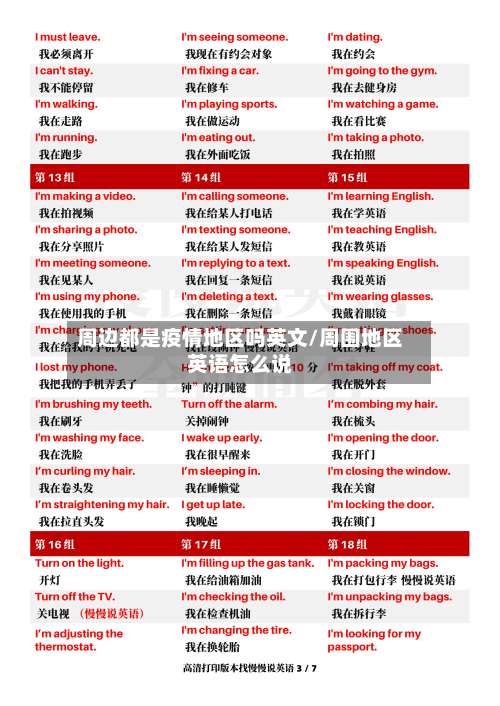 周边都是疫情地区吗英文/周围地区英语怎么说-第2张图片