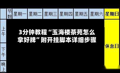 3分钟教程“玉海楼茶苑怎么拿好牌”附开挂脚本详细步骤-第1张图片
