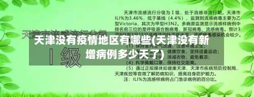 天津没有疫情地区有哪些(天津没有新增病例多少天了)-第1张图片