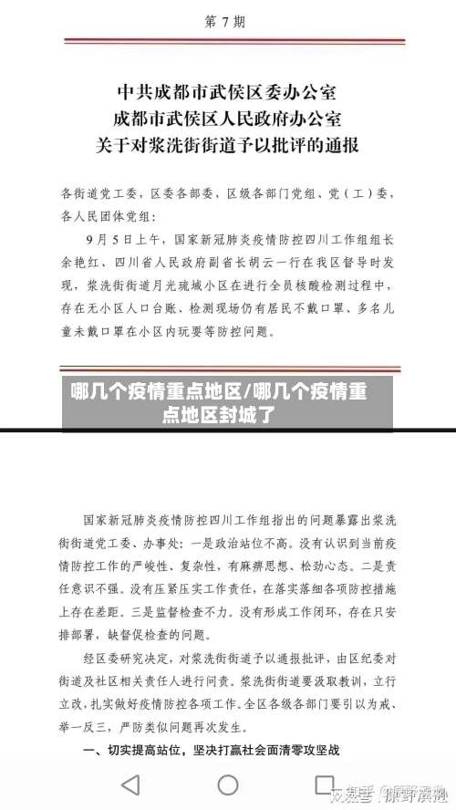 哪几个疫情重点地区/哪几个疫情重点地区封城了-第1张图片