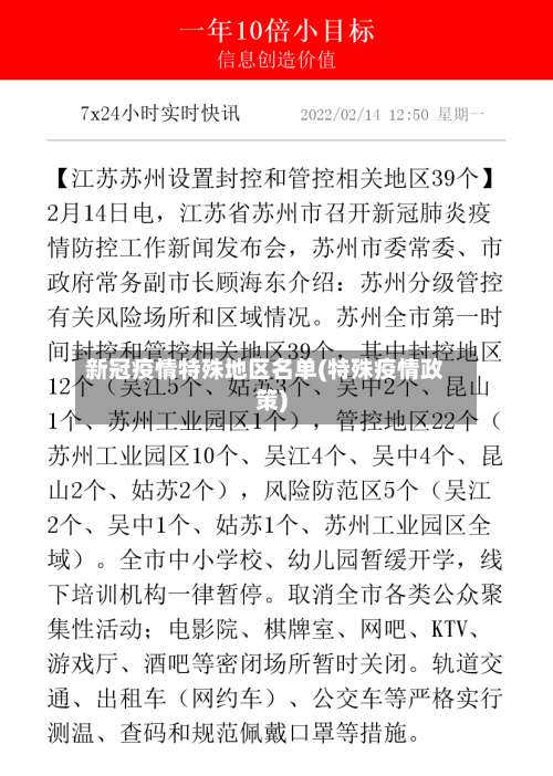 新冠疫情特殊地区名单(特殊疫情政策)-第1张图片