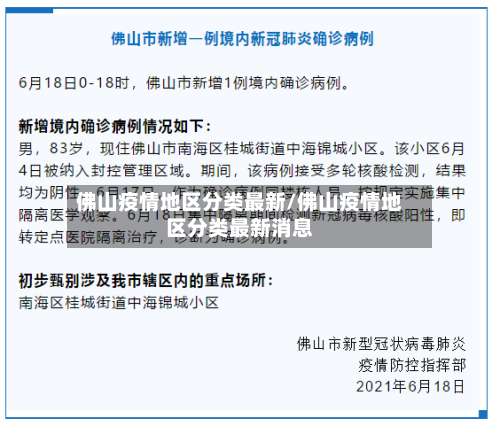 佛山疫情地区分类最新/佛山疫情地区分类最新消息-第2张图片