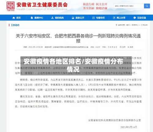 安徽疫情各地区排名/安徽疫情分布情况-第3张图片
