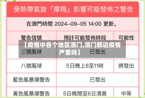 【疫情中各个地区澳门,澳门那边疫情严重吗】-第2张图片
