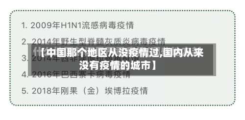 【中国那个地区从没疫情过,国内从来没有疫情的城市】-第1张图片